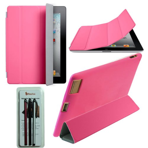 Pink Smart Cover + Rasfox Pink TPU Gel Protective 