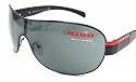 PRADA SPS54H Sunglasses demi- shiny black/ gray 1BO1A1