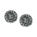 Stud Earrings Sterling Silver - Sunflowers