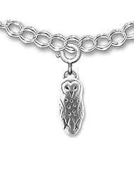Sterling Silver Barn Owl Charm for charm bracelet by The Magic Zoo