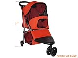 New 3 Wheel Pet Stroller Orange Color