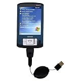 Retractable USB Cable for the Toshiba e400 with Power Hot Sync and Charge capabilities - Gomadic Brand w/ TipExchange Technology