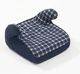 Car Safety Booster Seat in Blue Check - Fabric May Vary