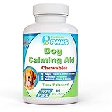 Dog Calming Aid - Chewable Time Release - Chamomile Flower, Passion Flower, Thiamine Mononitrate, L-Tryptophan - 60 Chewables