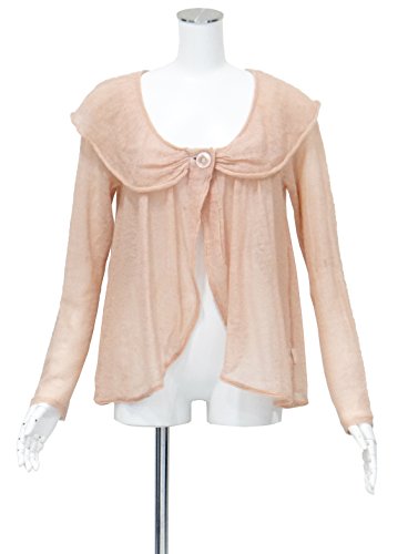 アンソロポロジー サーモンピンク 長袖カーディガン L