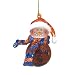 Syracuse Orangemen NCAA Striped Acrylic Basketball Snowman Ornament (2.5)