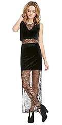 Sleeveless Polyester/Velvet Lace  Dress