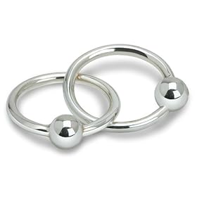  Krysaliis Two Ring Sterling Silver Baby Teether and Rattle