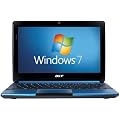 Acer Aspire One D257 10.1 inch Netbook (Intel Atom N455 Processor, 1GB RAM, 250GB HDD, 8 Hours Battery Life, Bluetooth, Windows 7 Starter & Android) - Aquamarine