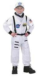 Aeromax ASW-68 Junior Astronaut Suit with Embroidered Cap size 6/8 white