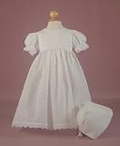 Embroidered Eyelet Lace Daylength Christening Gown