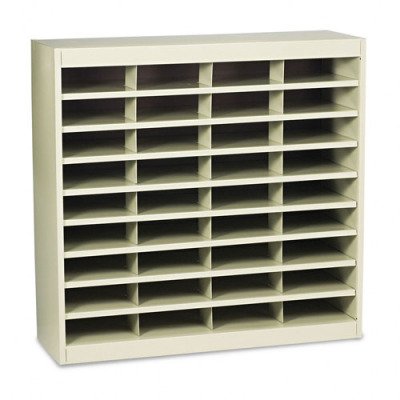 Safco Steel Literature Organizer, 36 Compartments, 37.5 Inches Width x 36.5 Inches Height , Tropic Sand 9221TSR
