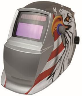Solar Powered Auto-darkening Welding & Grinding Helmet Hood Protection Mask, Battery and Solar Combo, CE Approved, Eagle Grey Design