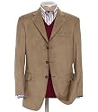 Clearance Executive 3-Button Sueded Microfiber Sportcoat