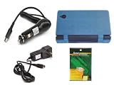 5 in 1 Bundle Accessories Nintendo DSi / NDSi includes: Car Charger + Home/ Wall Charger + Blue Silicone Skin Case + Screen Protector + Fishbone Keychain