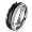 Domed Titanium Ring with Black Carbon Fiber Inlay (7.0mm) - Size 11.5