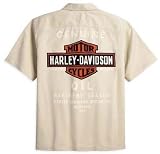 Harley-Davidson® Men's Short Sleeve Oil Can Garage Shirt. Distressed Graphics. 99129-10VM