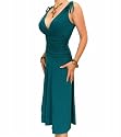 Blue Banana Teal Grecian Slinky Dress