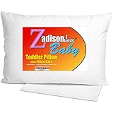 Toddler Pillow WITH PILLOWCASE + FREE BEDTIME STORY EBOOK! - Best Small Pillows for Kids, Babies, or Children! Soft Hypoallergenic - Use For Bed or Travel - 13x18 - Machine Washable - Made in USA!