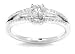 Kobelli 3/4 cttw Round and Baguette Diamond Engagement Ring, size 7