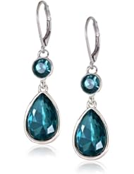 Nine West "Feeling Fine" Stone Double Drop Earrings