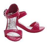 Fabulous Toddler Girls Fuchsia Jeweled Flower Heel Sandal Shoes 9 Toddler-Little Girls 4