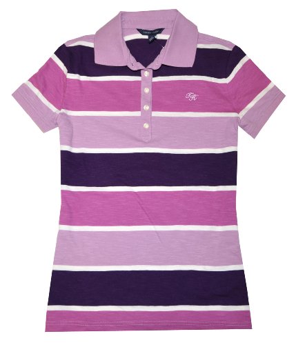 Tommy Hilfiger Women Striped Logo Polo T-Shirt