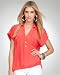 Silk Safari Pocket Blouse - HIBISCUS (L)