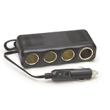 12V, 4 Outlet Platinum Series Cigarette Lighter Adapter with 30'' Cord'