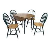Review Target Marketing Systems 44201 / 40 Inch Drop Leaf Table, Green/Oak