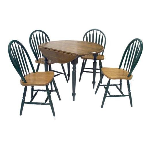 Childrens Toyshop  Kitchen & Housewares : 40 Inch Drop Leaf Table, Green/Oak