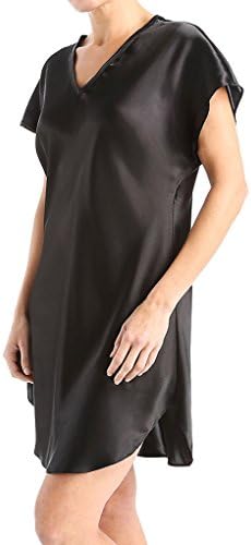 Amanda Rich Bias Cut Satin T-Shirt Gown (412-40) 2X/Black