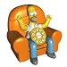 41i1N3x4eBL. SL75  The Simpsons Movie Horizontal Pouch Bart and Homer at Movie Theater for Motorola V3, BlackBerry