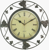 Geneva Clock Co 4479G Wrought Iron Wall Clock
