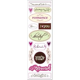 Fiskars 01-004538 Heidi Grace Forever Love Epoxy Words Stickers