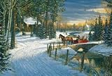 White Mountain Puzzles Holiday Sleigh Ride 1000 Piece Jigsaw Puzzle