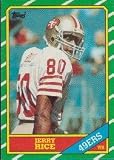 1986 Topps # 161 Jerry Rice (RC) San Francisco 49ers - Rookie Football Card