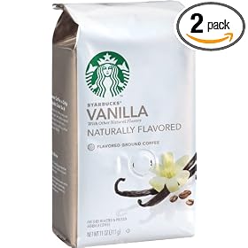 Starbucks Natural Fusions Ground Coffee, Vanilla Flavored, 11-Ounce Packages (Pack of 2)