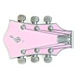 Guitar Head Pink Belt Buckle