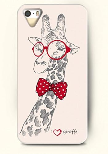 OOFIT Phone Case design with Giraffe with Glasses and Bowtie for Apple iPhone 5 5s