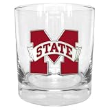 Mississippi State Bulldogs Double Rock Glass