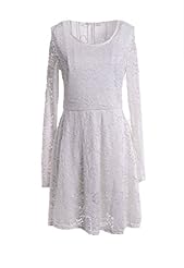 Plus Size Wool Lace Stretchy Winter Long Sleeves  Dress