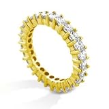 3.00ct tw Natural Diamond( G-H-SI) Eternity Band In 14K Yellow Gold