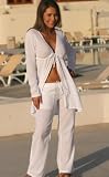 Drawstring Gauze Pants