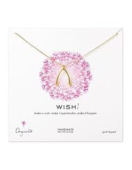Dogeared Big Wishbone Necklace, Gold Dipped