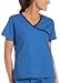 Dickies Women's Everyday Scrubs (EDS) Contrast Mock Wrap Top,Royal,Medium