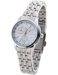 Women Quartz Movement Wrist Watch Wristwatch Steel Band White Face
