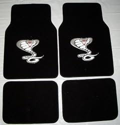 Viper Snake Silver Front & Rear Carpet Car Truck SUV Floor Mats