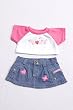 20143-Love T Shirt & Jean Skirt Clothes for 14" - 18" Stuffed Animals and Dolls