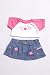 20143-Love T Shirt & Jean Skirt Clothes for 14" - 18" Stuffed Animals and Dolls